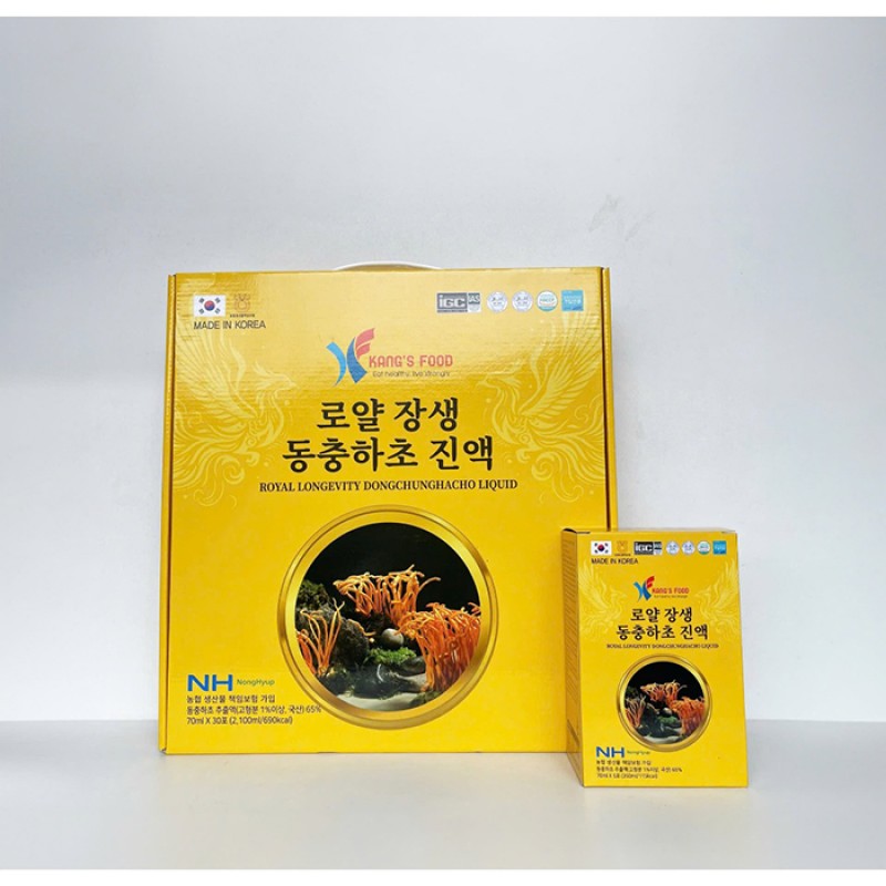 Nước Uống Đông Trùng Hạ Thảo 70ml x 30 Gói - Royal Longevity Dongchunghaenngcho Liquid