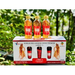 Nước Hồng Sâm Có Củ Hàn Quốc 120ml x 10 Chai