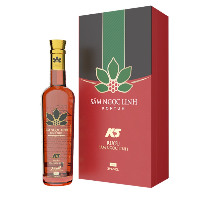 Rượu Sâm Ngọc Linh K5 Nhãn Xan