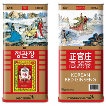 Thiên sâm củ khô hộp thiếc KGC Cheong Kwan Jang Korean Red Ginseng Roots – Heaven thượng hạng.