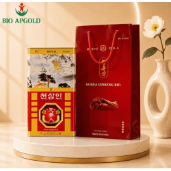 Hồng Sâm Củ Khô Bio Apgold Hàn Quốc Hộp Thiếc 150g - Korean Red Ginseng