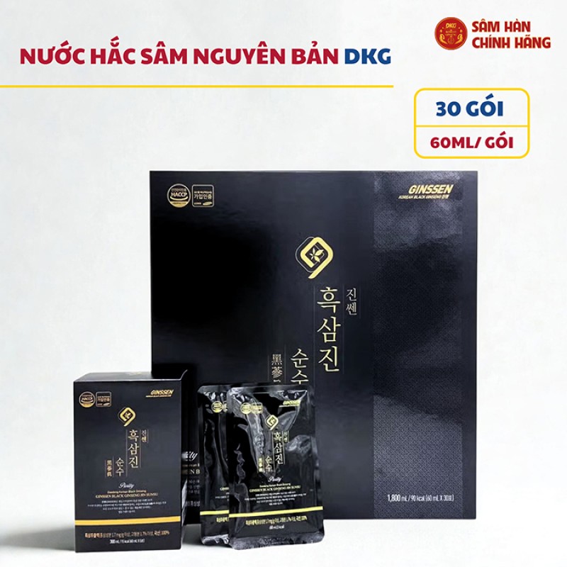 Nước Hắc Sâm 30ml x 60 Gói - Ginssen Black Ginseng Jin Sunsu Nước Hắc Sâm 30ml x 60 Gói - Ginssen Black Ginseng Jin Sunsu