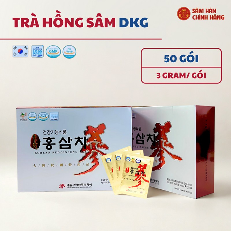 Thực Phẩm Bảo Vệ Sức Khỏe: Trà Hồng Sâm – Korean Red Ginseng Tea 3g x 50 Gói