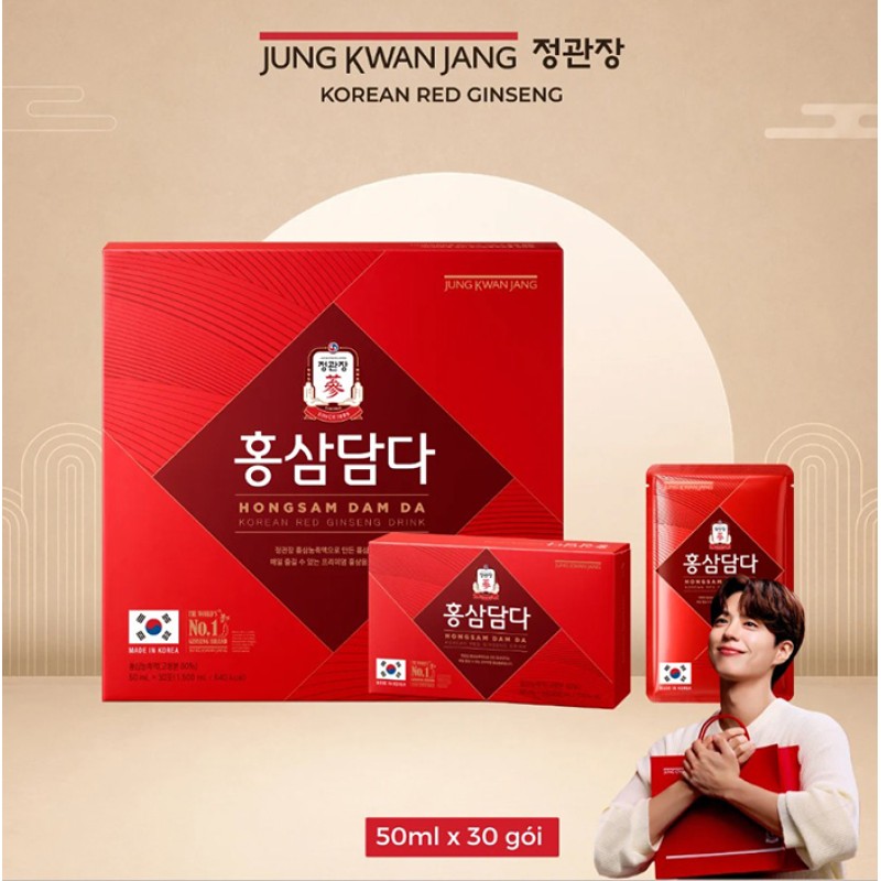 Nước Hồng Sâm Dam Da 50ml x 30 Gói KGC Hàn Quốc Nước Hồng Sâm Dam Da 50ml x 30 Gói KGC Hàn Quốc