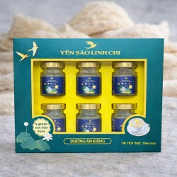 Set Yến Sào Linh Chi - Đường Ăn Kiêng (70ml x 6 Lọ)