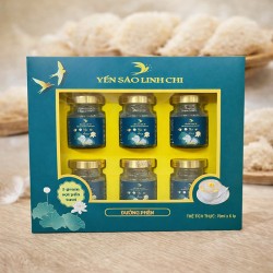 Yến Sào Linh Chi - Đường Phèn Lọ (70ml x 6 Lọ)